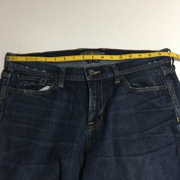 Lucky Brand Sweet N Low Womens Jeans Size 12/31 Dark Wash Distressed - Picture 8 of 13